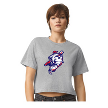 Load image into Gallery viewer, American Apparel boxy crop tee- Cyclones-heather gray