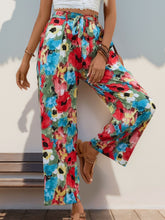 Load image into Gallery viewer, Tied Printed Wide Leg Pants
