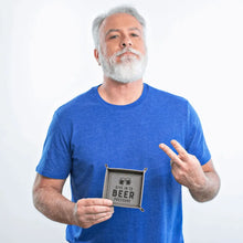 Load image into Gallery viewer, Hold My Beer Coaster Set + Tray Plastic: Brown