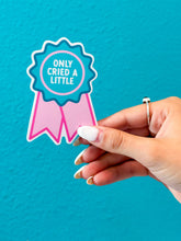 Load image into Gallery viewer, Only Cried a Little Ribbon Sticker