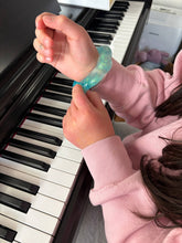 Load image into Gallery viewer, pink Feelzies™ Original Squishy Bracelet: Cotton Candy Sparkle fidget