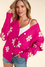 Load image into Gallery viewer, Haptics Full Size Daisy Floral Button Down Long Sleeve Cardigan