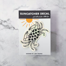 Load image into Gallery viewer, Floral Maryland Crab Suncatcher Decal