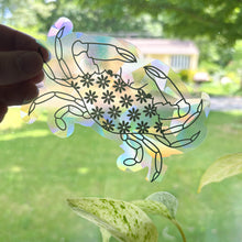 Load image into Gallery viewer, Floral Maryland Crab Suncatcher Decal