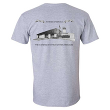 Load image into Gallery viewer, Gray tee- Banneker fire station 55th anniversary shirt