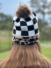 Load image into Gallery viewer, "Wildly Checkered" Pom Beanie