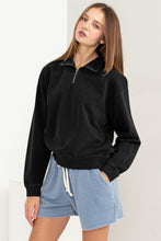 Load image into Gallery viewer, HYFVE Half Zip Drop Shoulder Sweatshirt