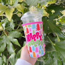 Load image into Gallery viewer, Coffee Cup Cover - Happy Holidays: Large / 24oz