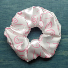 Load image into Gallery viewer, Satin Boob Scrunchie -White