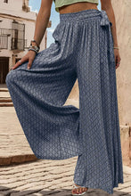 Load image into Gallery viewer, Printed Tied Wide Leg Pants