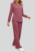 Load image into Gallery viewer, Ribbed Long Sleeve Top and Pocketed Pants Set