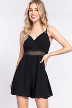 Load image into Gallery viewer, ACTIVE BASIC Waist Lace Trim Cami Romper