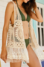 Load image into Gallery viewer, Spliced Mesh Sleeveless Cover Up