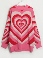 Load image into Gallery viewer, Heart Dropped Shoulder Sweater