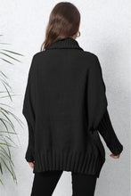 Load image into Gallery viewer, Turtle Neck Long Sleeve Ribbed Sweater
