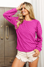 Load image into Gallery viewer, BiBi Round Neck Brushed Checker Top