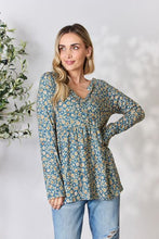 Load image into Gallery viewer, Heimish Full Size Floral Half Button Long Sleeve Blouse