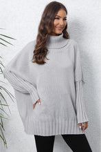 Load image into Gallery viewer, Turtle Neck Long Sleeve Ribbed Sweater