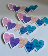 Load image into Gallery viewer, Candy Heart Affirmations Sticker