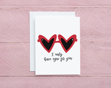 Load image into Gallery viewer, Heart Eyes Sunglasses Card for Valentine's Day