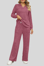 Load image into Gallery viewer, Ribbed Long Sleeve Top and Pocketed Pants Set