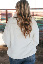 Load image into Gallery viewer, Half Zip Leopard Contrast Long Sleeve Sweatshirt