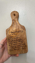 Load image into Gallery viewer, Custom wood engraved recipe board from Tidal Salt Co
