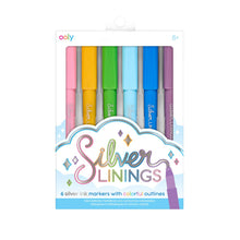 Load image into Gallery viewer, Silver Linings Outline Markers - Set of 6