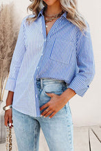 Load image into Gallery viewer, Striped Button Up Long Sleeve Shirt