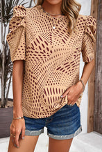 Load image into Gallery viewer, Tied Printed Puff Sleeve Blouse