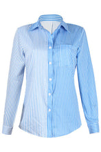 Load image into Gallery viewer, Striped Button Up Long Sleeve Shirt