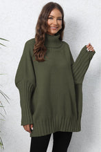 Load image into Gallery viewer, Turtle Neck Long Sleeve Ribbed Sweater