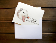 Load image into Gallery viewer, I Scream, You Scream Opposum Card