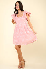 Load image into Gallery viewer, VERY J Flower Embroidered Organza Mini Dress
