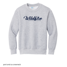 Load image into Gallery viewer, CCSC-WILDFIRE -port and co YOUTH crewneck sweatshirt-gray and navy
