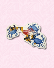 Load image into Gallery viewer, Blue Crab State of Mind Watercolor Sticker
