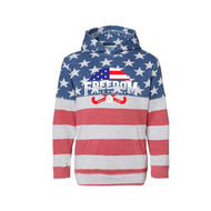 freedom field hockey- youth flag hooded sweatshirt