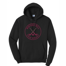 Load image into Gallery viewer, WMHS field hockey hoodie- vintage logo- black
