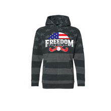 Load image into Gallery viewer, freedom field hockey- youth flag hooded sweatshirt
