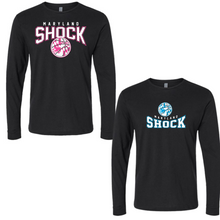 Load image into Gallery viewer, Shock travel basketball-adult long sleeve- black

