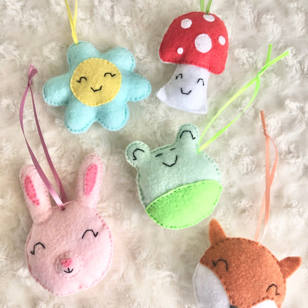 Happy Forest Felt Ornaments