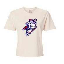 Load image into Gallery viewer, comfort colors boxy crop- Cyclones- ivory
