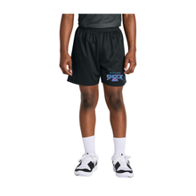 Load image into Gallery viewer, Shock basketball black 5" mesh short with logo1
