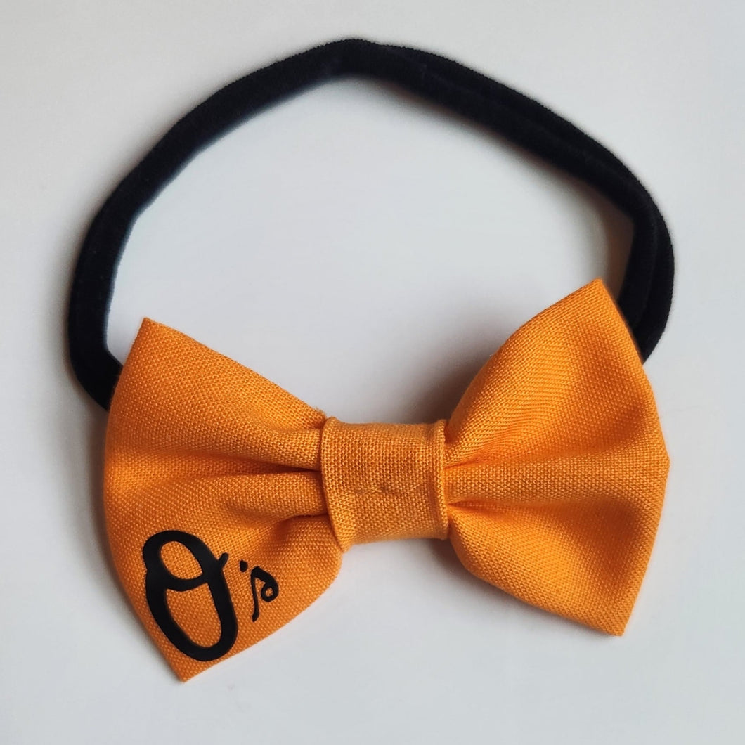 Mini O's Baseball Baby Headband Bow