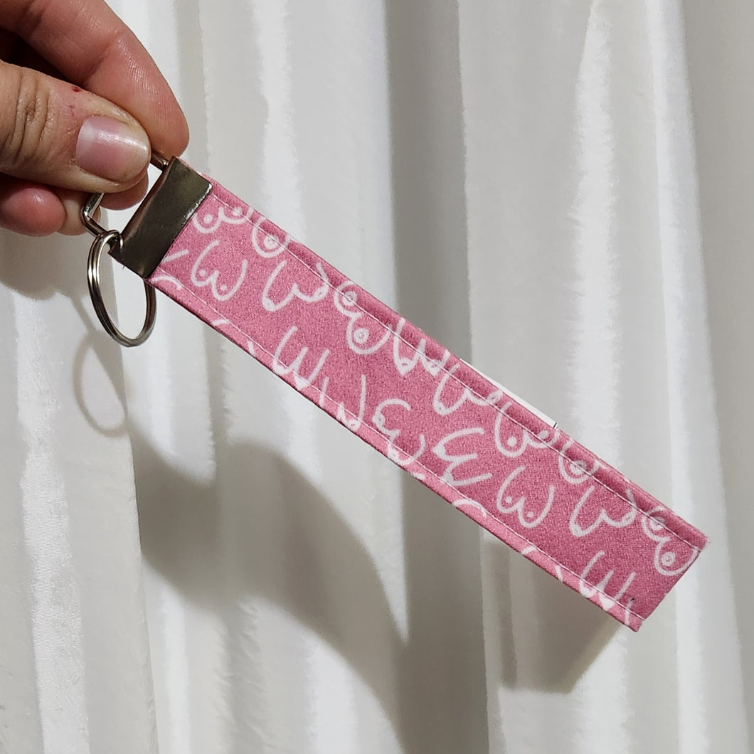 Pink Boob Keychain