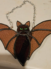 Load image into Gallery viewer, Stained Glass Hanging Catty Bat - Purple
