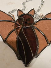 Load image into Gallery viewer, Stained Glass Hanging Catty Bat - Purple
