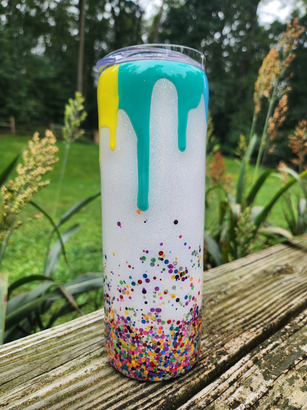 Rainbow Drip Tumbler