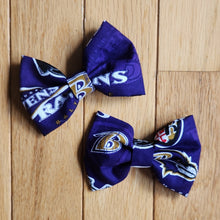 Load image into Gallery viewer, Football Flock Hair Bow
