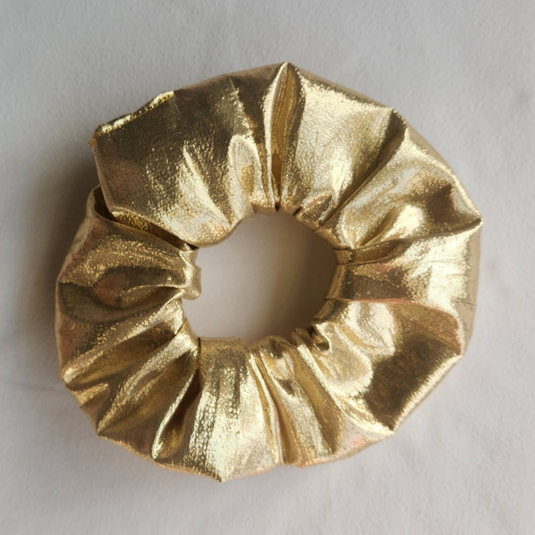 Gold Metallic Scrunchie
